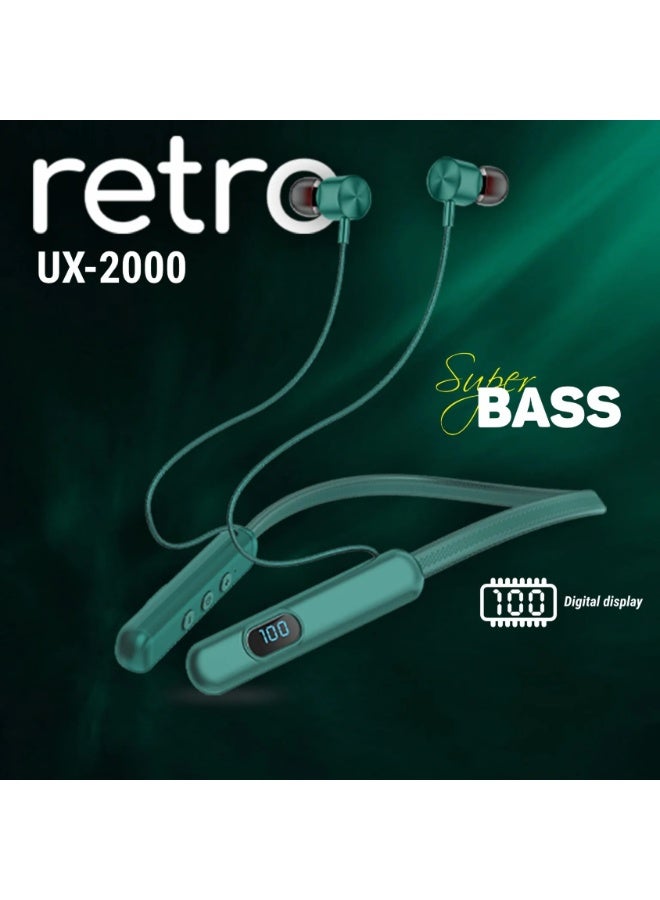 يونيكس سماعة العنق اللاسلكية Unix UX-2000 Retro | بلوتوث v5.3 | وقت تشغيل طويل مع صوت نقي وواضح | تقنية ENC لإلغاء الضوضاء مع 5 أوضاع صوتية | تشغيل/إيقاف مغناطيسي | شحن من نوع Type-C - Image 4